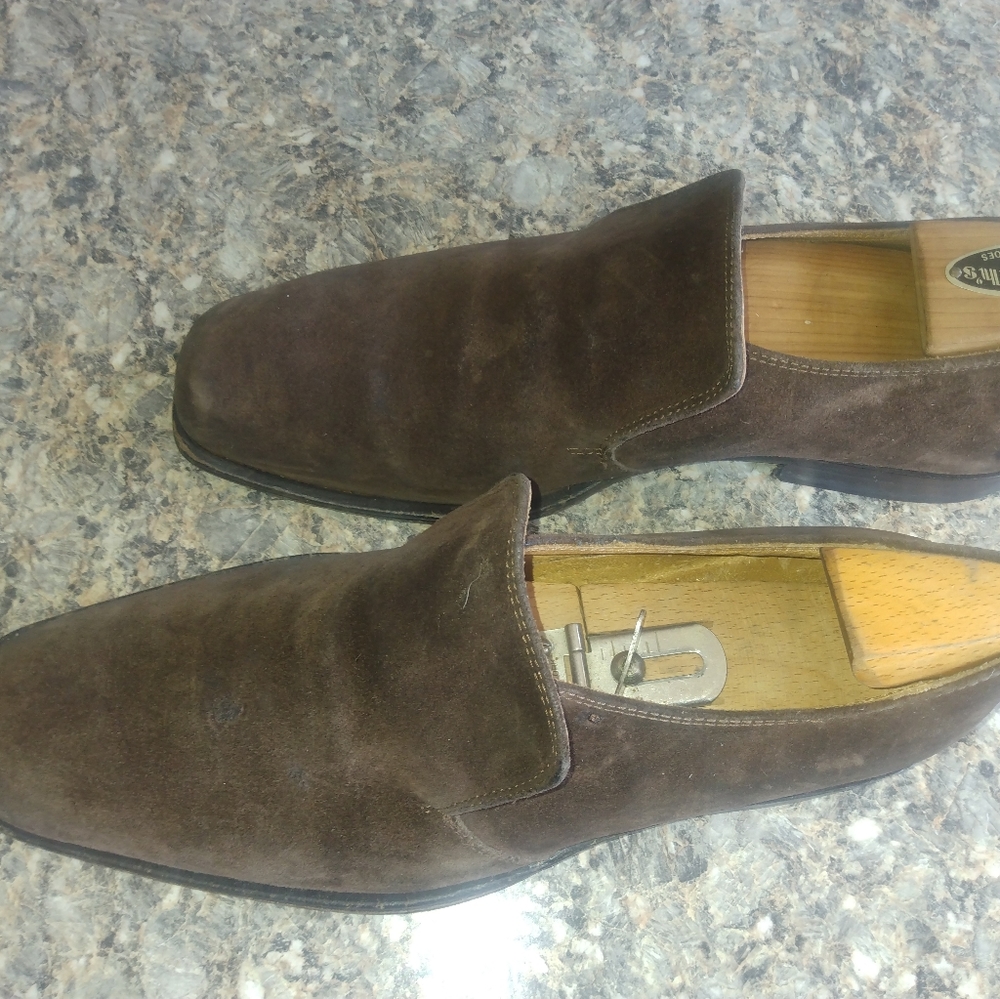 Mercanti Florentini Men's Brown Suede Slipon Dress Loafer Size 8.5(40)